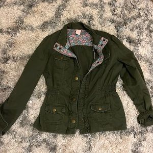 Candies girls green jacket size 14